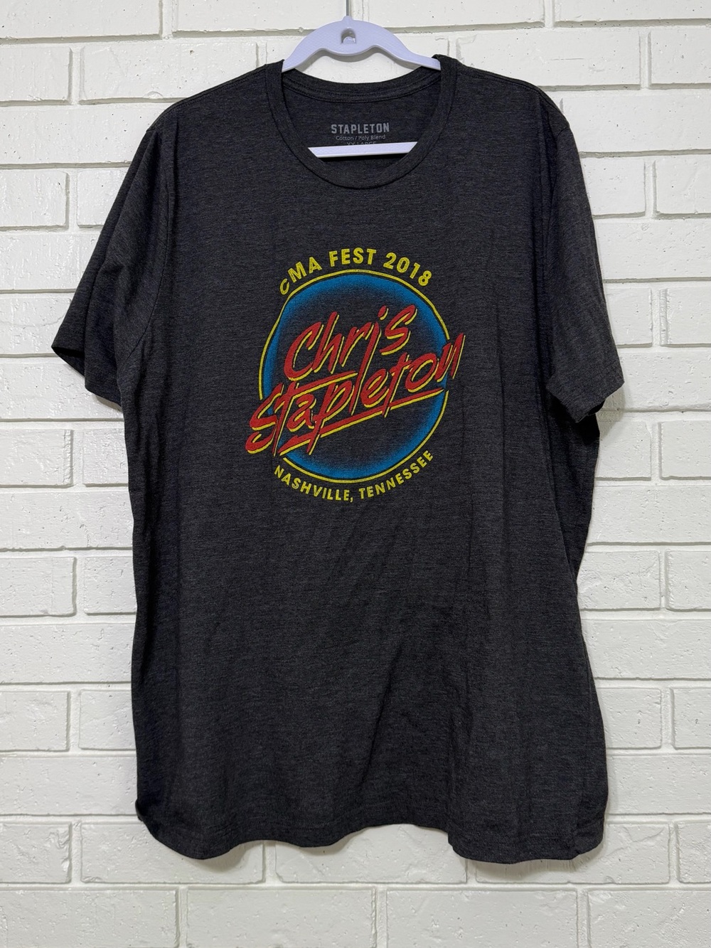 Chris Stapleton CMA Fest 2018 Nashville TN Graphic Band T-Shirt XXL